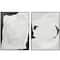 White Canvas Abstract Framed Wall Art with Black Frame Set of 2 30", 40"